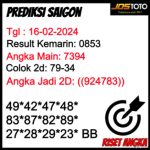 PREDIKSI TOGEL SAIGONLOTTO JOSTOTO 16 FEBRUARI 2024