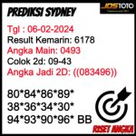 Prediksi Togel Jostoto Sydneypools 06 Februari 2024