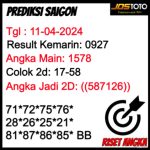 Prediksi Togel Jostoto Saigonlotto 11 April 2024