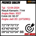 Prediksi Togel Jostoto Saigonlotto 12 April 2024