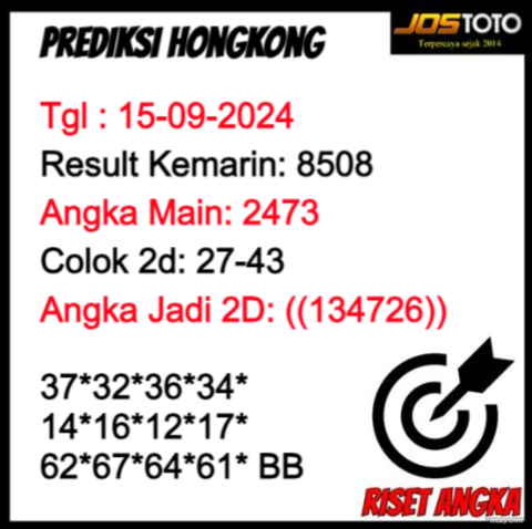 PREDIKSI TOGEL HK JOSTOTO