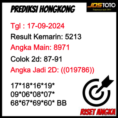 PREDIKSI TOGEL HK JOSTOTO