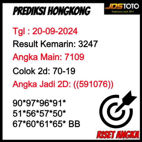 PREDIKSI TOGEL HK JOSTOTO