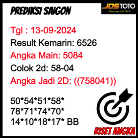 PREDIKSI TOGEL SAIGON JOSTOTO