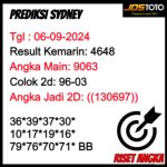 PREDIKSI TOGEL SYDNEY JOSTOTO