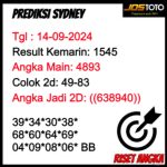 PREDIKSI TOGEL SYDNEY JOSTOTO